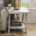 thumbnail image 3 of Roundhill Furniture Athens Contemporary Wood Shelf End Table, White, 3 of 4