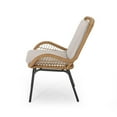 thumbnail image 5 of Noble House Pabrico Outdoor Metal and Wicker Club Chair - Brown/Beige (Set of 2), 5 of 11