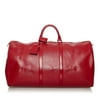 Pre-Owned Women Authenticated Louis Vuitton Epi Keepall 55 Leather Red Travel Bag (Good)