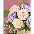 thumbnail image 3 of Sanmadrola Artificial Rose Artificial Flowers Foam Fake Roses with Stems for DIY Wedding Bouquets White Bridal Shower Centerpieces Arrangements Party Tables Decorations, 3 of 7