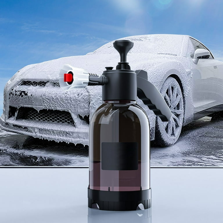QIIBURR Pump Sprayer Car Detailing Continuous Hand Pump Pressure Sprayer  for Home, Flowers and Plants, Garden, Car Detailing and More, 2L Hand Pump
