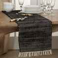 thumbnail image 5 of Fennco Styles Unique Tasseled Chindi Design 100% Cotton Placemats 14 x 20 Inch, Set of 4 - Black Table Mats for Home Décor, Dining Table, Banquets and Special Occasion, 5 of 8
