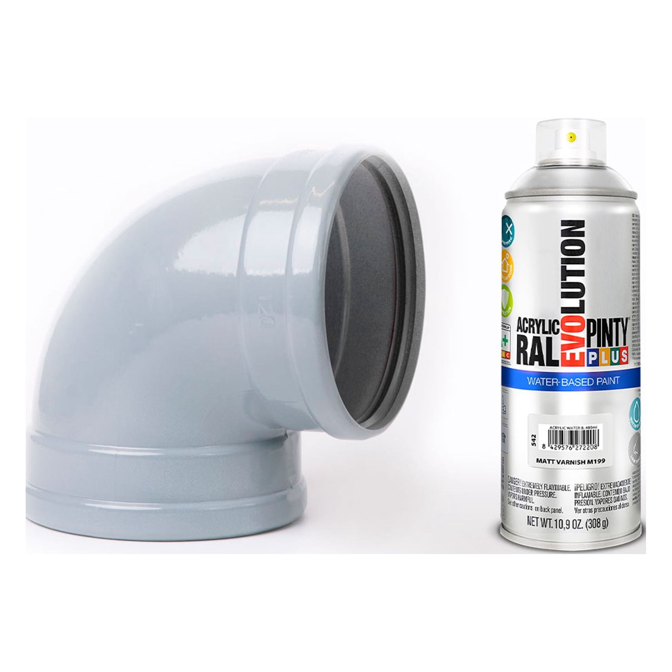 Pintyplus Spray Paint, Matte Varnish Clear. GREENGUARD Gold Certified, Waterbase, Low Odor, Low GWP Propellant, 10.9oz