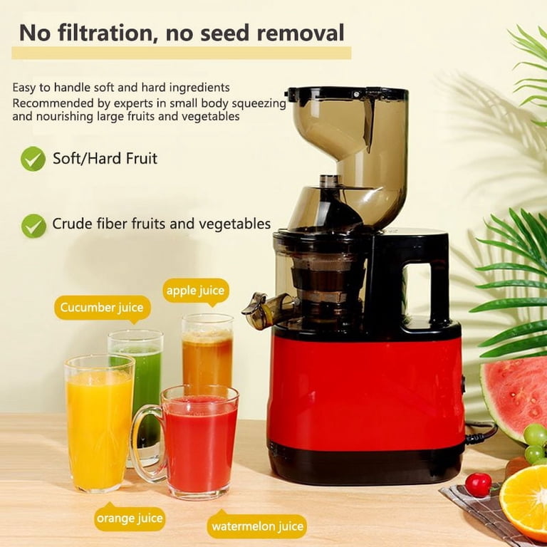 Slow Masticating Juicer Cold Press Juice Extractor - Wide Chute, Quiet  Motor, Efficient Nutrient Preservation - Ideal for Fruits and Vegetables -  Walmart.com