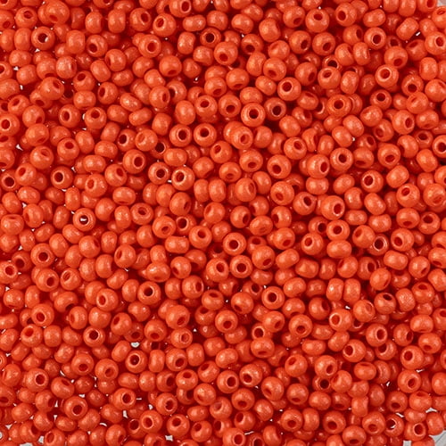 John Bead Czech Glass Seed Beads 10/0 (22g) Terra Intensive Orange