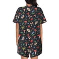 thumbnail image 3 of Picia Forest Flora and Insects Pajamas Sets for Women Soft Short-Sleeved Pjs with Lounge Shorts Two Piece Sleepwear-Small, 3 of 9