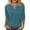 C-Blue677, variant on DHFJKG Henley Shirts For Women Solid Color 3/4 Sleeve T Shirt Spring Summer Loose Fit Basic Tee Soft Daily Wear Stylish Tops