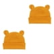 thumbnail image 1 of Sonducket Sombrero de bebé sólido mantener elástico multifuncional niñas niño sombreros accesorios infantiles niños gorras de niño otoño amarillo jengibre 2Conjunto, 1 of 6