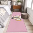 thumbnail image 4 of Pink Cute Cat 2'x6' Runner Rugs for Hallway Kitchen Bedside Non Slip Washable, Cartoon Funny Heater Cats Entryway Rug Runners with Rubber Backing, Long Carpet Runner for Laundry Room, 4 of 8