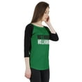 thumbnail image 2 of Inkmeso Women Raglan 3/4th Sleeve Tshirt&nbsp;Happy Motivational&nbsp;Quote Nothing Graphic Jersey Top, 2 of 9