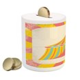 thumbnail image 2 of Circus Piggy Bank, Circus Tent Illustration with Grunge Look Vintage Entertainment Carnival Theme Art, Ceramic Coin Bank Money Box for Cash Saving, 3.6" X 3.2", Multicolor, by Ambesonne, 2 of 4