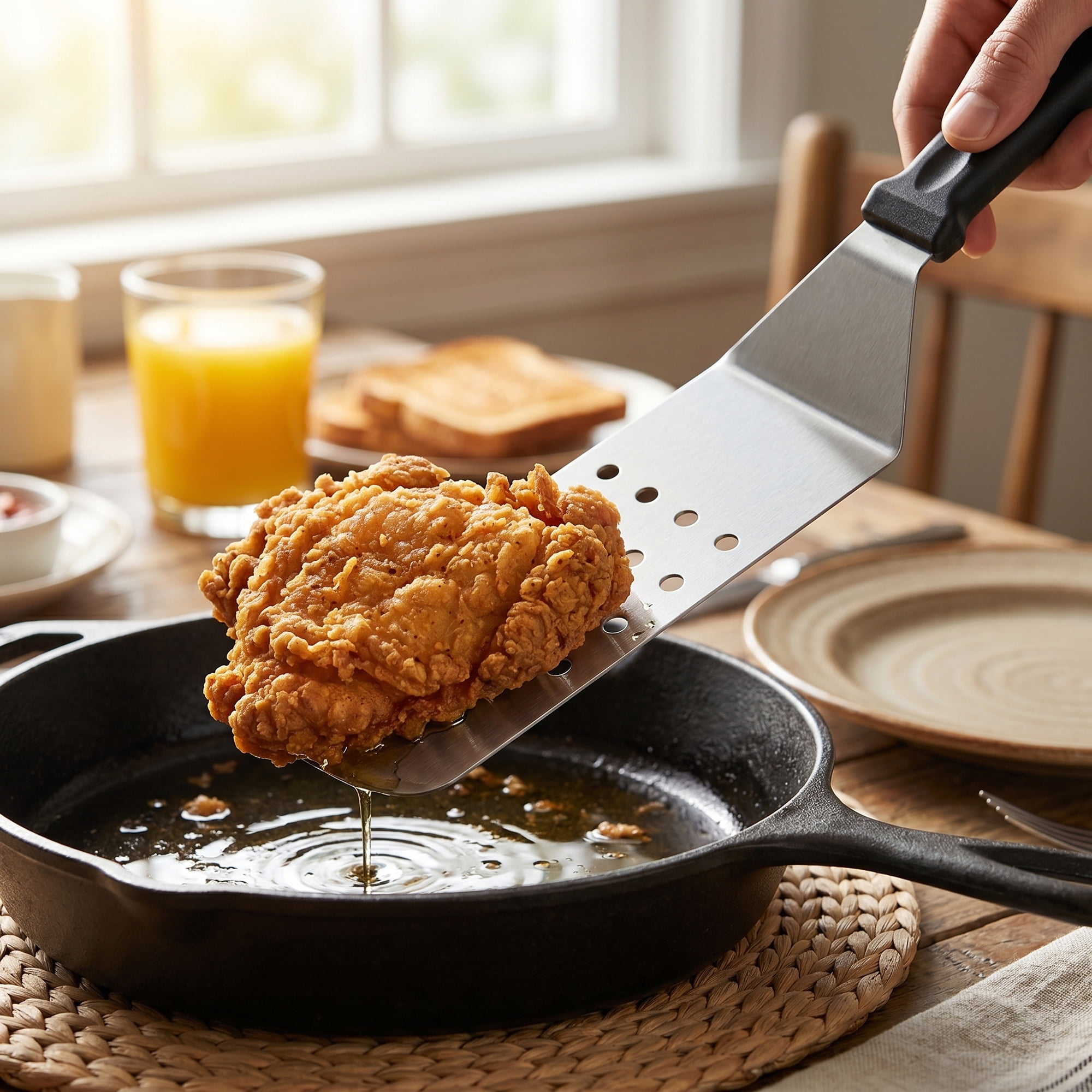 Unique Bargains Heat-Resistant Safe Spatula Utensil Silver-Missed Scoop 13" x 2.8"