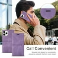 thumbnail image 6 of Allytech iPhone 11 Pro Wallet Case(5.8 inch 2019), Lightweight PU Leather Magnetic Cover Kickstand 2 Card Slots & 1 Cash Holder Shockproof TPU Back Flip Women Men Case for iPhone 11 Pro 5.8", Purple, 6 of 7