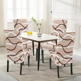 thumbnail image 2 of Dining Room Chair Covers Set of 6, Stretch Printed Parsons Chair Slipcovers Super Fit Spandex Removable Washable Kitchen Chair Protector Cover for Dining Room, Hotel, Ceremony (Khaki), 2 of 6