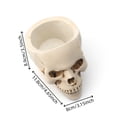 thumbnail image 3 of DefiDgd Resin Small Skull Shaped Planter Pot,Multi FunctionStorage Bowl for Candy Snacks Succulent Cactus,Gothic Desktop Ornament for Halloween Home Office Indoor Tabletop Decor(White-B), 3 of 9