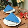 thumbnail image 4 of Iauyy Satin Napkins Set of 1- Dandelion- Blue DIY Printing Decoration Cloth Napkin- Easy Care for Home/Party, 4 of 8