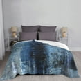 thumbnail image 2 of Turquoise Blue Abstract Soft Flannel Fleece Blanket Breathable Throw Blanket Halloween Chirstmas Days Rustic Cozy Blanket for Couch Sofa Bed Living Room Suitable for All Season 50x60 inch, 2 of 6