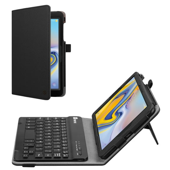 Fintie Keyboard Case for Samsung Galaxy Tab A 8.0 2018 SM-T387 Verizon/Sprint Folio Cover w/ Bluetooth Keyboard Black