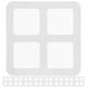 thumbnail image 1 of 100 pegatinas de malla cuadradas para atrapar pelos, desagüe de ducha, desagüe de suelo de baño, adhesivo para residuos de pelo, filtro antibloqueo, 1 of 7