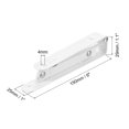 thumbnail image 3 of Folding Bracket 6 Inch 150mm for Shelves Table Desk Wall Mounted Support Collapsible Long Release Arm 2pcs (White), 3 of 4