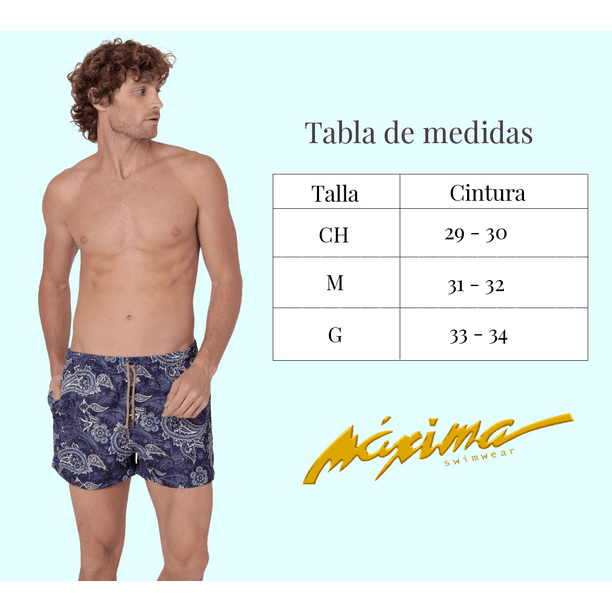 Pixel Traje de bano short Mare Collection H107 Traje de bano Secado rapido Bodega Aurrera en linea