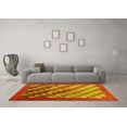 thumbnail image 3 of Ahgly Company Indoor Rectangle Checkered Yellow Modern Area Rugs, 5' x 8', 3 of 4