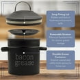 thumbnail image 3 of AuldHome Design Farmhouse Bacon Grease Container (Black), Enamelware Bacon Grease Can w/ Strainer, Vintage Style, Keto-Friendly, 3 of 10