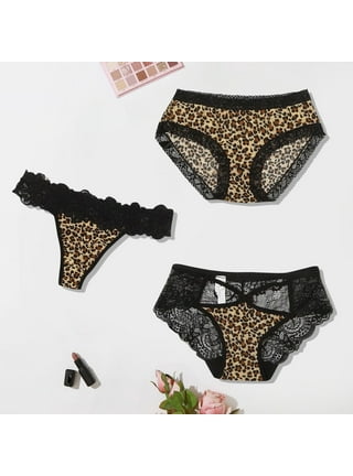 TIANEK Lace Cotton Brief Embroidery Hollow Out MId-Waist Buttocs