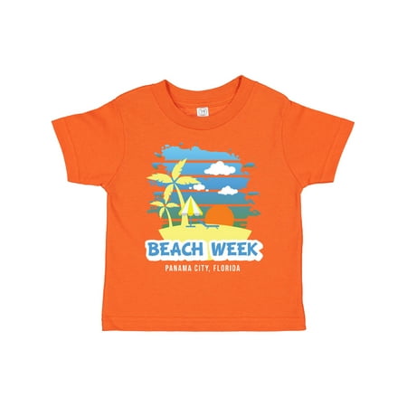 

Inktastic Beach Week Panama City Florida with Palm Trees Gift Toddler Boy Girl T-Shirt