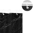 thumbnail image 5 of FREEAMG Black Marble Shower Curtain Waterproof Fabric Bath Curtain with Hooks for Bathtub Bathroom Decor, 60 x 72 Inch, 5 of 6
