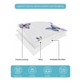 thumbnail image 4 of Full Size Quilt Bedding Set, Purple Flowers Reversible Summer Quilt 3 Pieces, Butterfly Spring Floral Watercolor Farmhouse Lightweight Bedspreads Coverlets with 2 Pillow Shams for All Seasons, 4 of 5