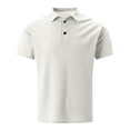 thumbnail image 6 of Kinrui Mens Knit Golf Shirts Short Sleeve Hollow Out Textured Tops Breathable Casual Busniess T-shirt 3XL, 6 of 6