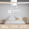 thumbnail image 6 of Heritage 52in 3-Blade Pull Chain Flush Mount Fan 2700K-3000K-4000K-5000K-6000K CCT Selectable LED Light Kit with White Hardware with Reversible Blades in Natural Wood or White, 6 of 10