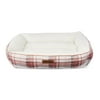 Vibrant Life Lounge Style Pet Bed, Large, 27x36, Red Plaid