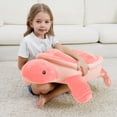thumbnail image 4 of 28" Big Pink Sea Turtle Stuffed Animals Plush Pillow Toys, Large Turtles Plushies, Gift for Kids Boys Girls, Birthday, 4 of 9