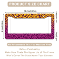 thumbnail image 3 of 1 Pcs Leopard Print License Plate Frame, License Plate Cover for Car Decorative Parts, Aluminum License Plate Bracket Holder Rust-Proof Weather-Proof for US Standard Car, 3 of 9