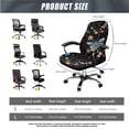 thumbnail image 5 of HELLHERO Dragonfly Flower Print Office Chair Cover Set, Anti-dust Removable Office Chair Cover with Armrest Covers, Stretchable Swivel Chairs Slipcovers, 5 of 6