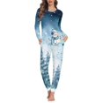 thumbnail image 1 of Conjunto de pijama de dos piezas para mujer, jersey de manga larga con diseño navideño, ropa de casa cómoda e informal, otoño, 1 of 4