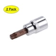 thumbnail image 1 of Unique Bargains 3/8-Inch Drive Bit Sockets Torx T40 S2 Steel 48mm Length 2 Pcs, 1 of 3