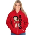 thumbnail image 4 of Retro Betty Boop XOXO Puppy Love Women Plus Size Zipper Hoodie Brisco Brands 2X, 4 of 5