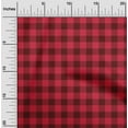 thumbnail image 1 of oneOone Cotton Silk Maroon Fabric Gingham Check Sewing Craft Projects Fabric Prints By Yard 42 Inches Wide, 1 of 4