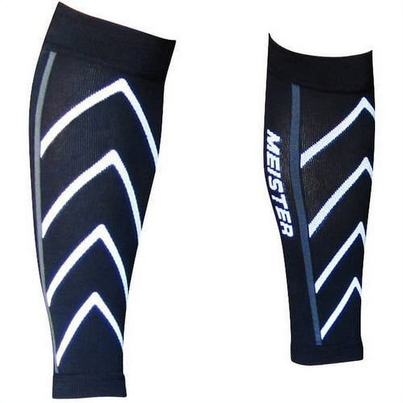 Meister Graduated 20-25mmHg Compression Leg Sleeves (Pair) - Black - Medium