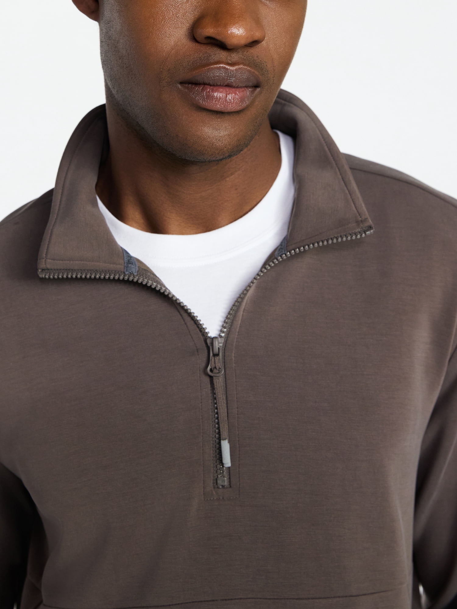 Athletic Works Men's Scuba Knit Quarter Zip Sweatshirt, Sizes S-3XL