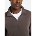 thumbnail image 4 of Athletic Works Men's Scuba Knit Quarter Zip Sweatshirt, Sizes S-3XL, 4 of 5