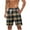 Khaki-1, variant on Virmaxy Men's Retro Plaid Print Swim Trunks Shorts Hawaiian Board Shorts with Elastic Waist Drawstring Quick Dry Summer Shorts for Surfing Pool Parties Orange-4 S