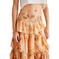 thumbnail image 4 of Txlixc Falda larga de mujer, flor / patrón de celosía Txlixc moda, 4 of 5