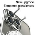 thumbnail image 6 of Compatible with iPhone 11 Pro Max Case with 360° Spin Magnetic Ring Stand [Compatible with MagSafe] Full Camera Lens Protector Plating Clear Luxury Phone Case for iPhone 11 Pro Max,Silver, 6 of 7