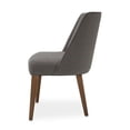 thumbnail image 7 of Michael Amini Brooklyn Walk 19.5" Fabric Dining Side Chair in Gray (Set of 2), 7 of 7