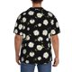 thumbnail image 3 of Balery Daisies Flowers Camisa Casual de Manga Corta con Botones para Hombre, Texturizada, Estilo Cubano, para Playa, Verano-4X-Large, 3 of 5