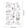 thumbnail image 2 of 1sheet Animals and Butterflies Silicone Clear Stamps Sheep Rabbit Transparent Stamps, 2 of 9